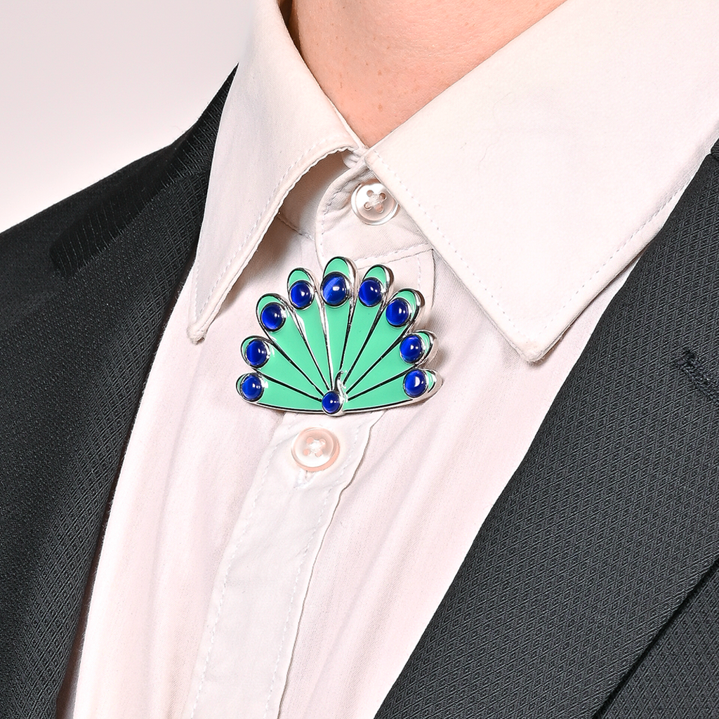Miraculous Peacock Camouflage Brooch