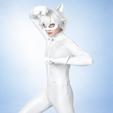 Miraculous Cat Blanc Cosplay Costume Set - Adult