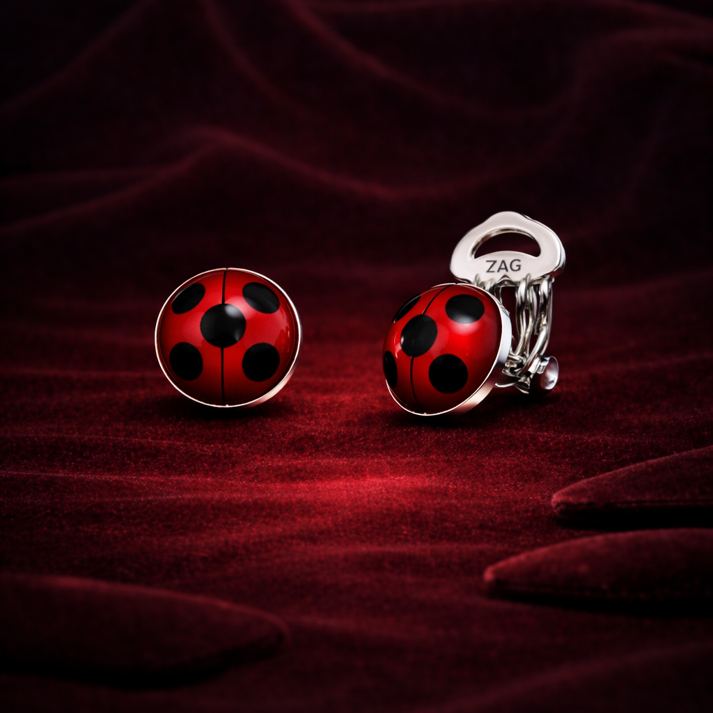 Miraculous Ladybug Earrings clip on