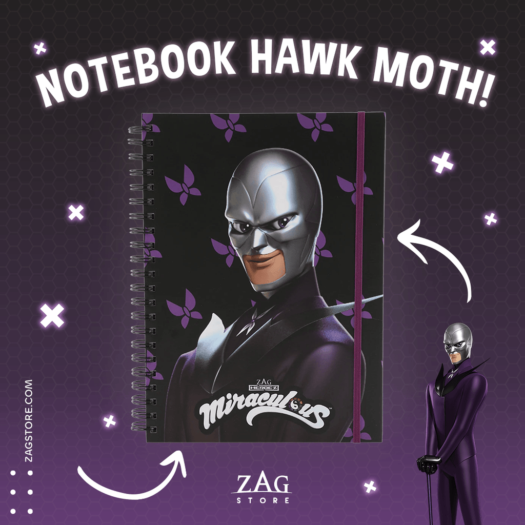 Hawkeye Notebook Super Heroes Notebook Hawk Moth | Zag Store