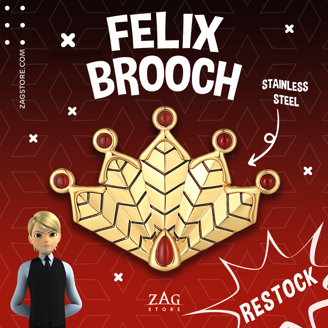 Miraculous Peacock Felix Camouflage Brooch – Zag Store