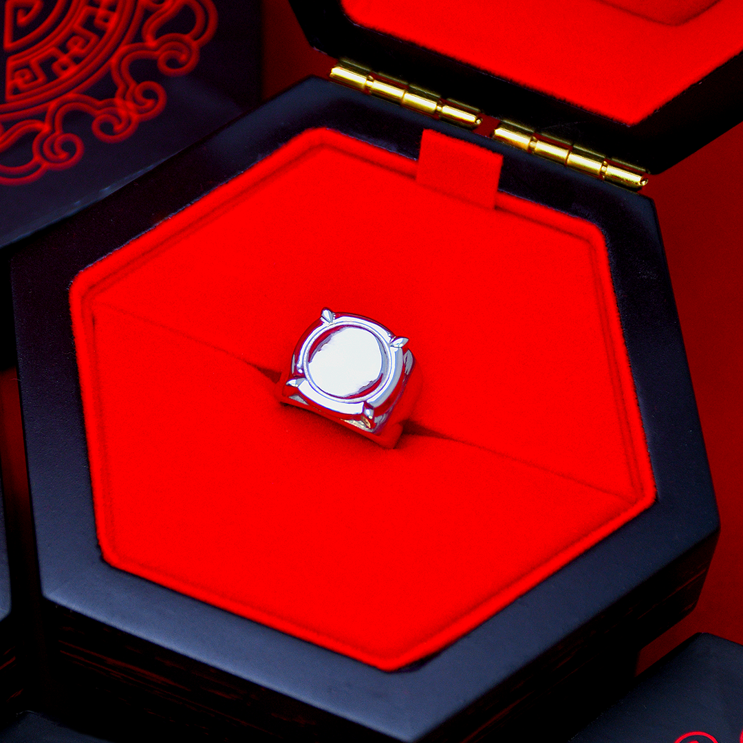 Miraculous ladybug Adrien camouflage ring silver 