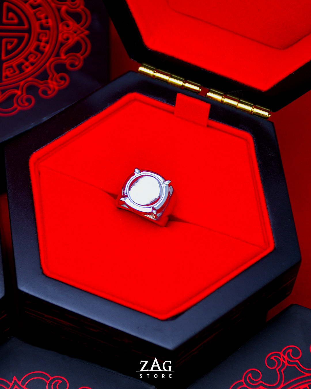 Miraculous ladybug Adrien camouflage ring silver 