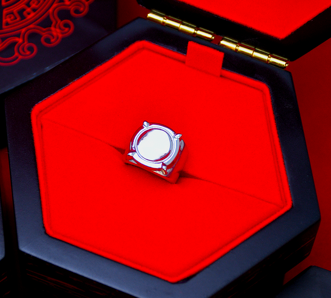 Miraculous ladybug Adrien camouflage ring silver 