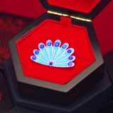 Miraculous Peacock Camouflage Brooch